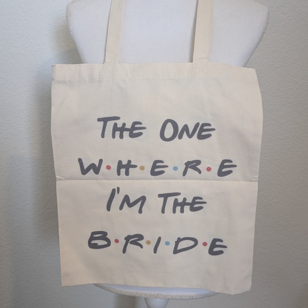 Cream Tote Bag with Fun Text Design